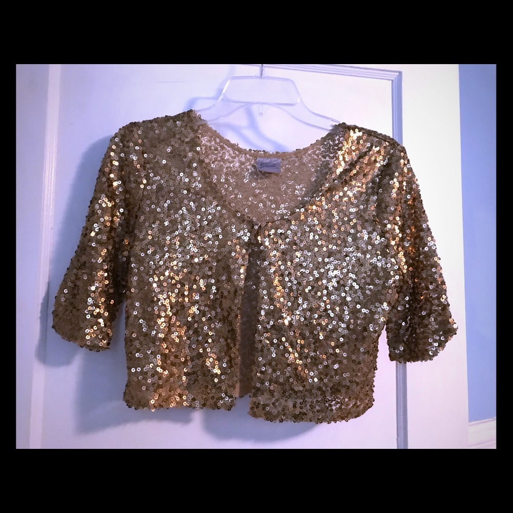 Lovely gold sequined shrug